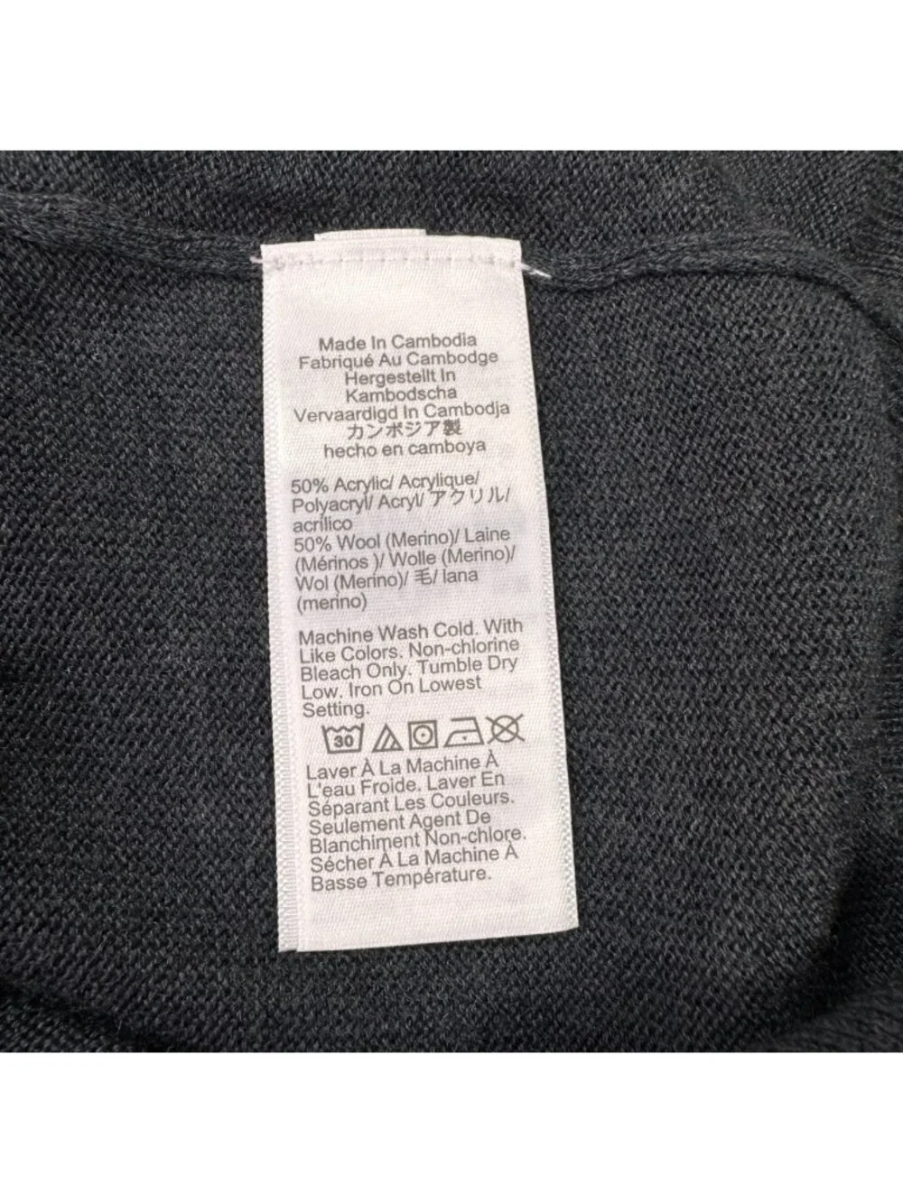 J.Crew Factory Men's Merino Wool Blend Turtleneck Sweater Fine Knit M Minimalist
